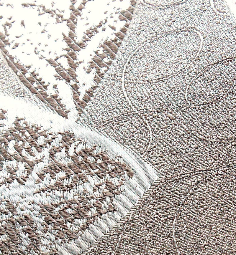 OLYPHAN 72 Table Runner Dining Elegant Spring / Fall Leaf Pattern Beige / Gold / Cream / Sand / Off White â€“ Glam Thanksgiving Dinner, Easter Decoration, Christmas DÃ©cor, Holiday Party Decorations 13 x 72 Inch - Image 2